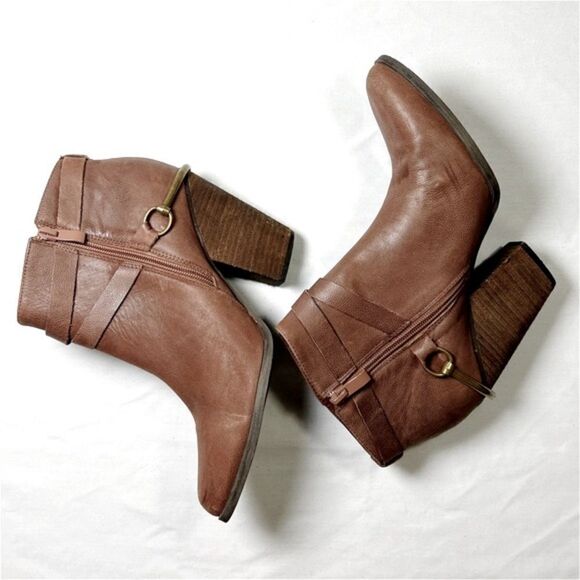 Very Volatile Brown Leather Booties - Picture 3 of 6